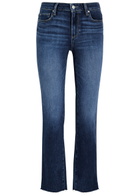 Paige Amber Cropped Slim-leg Jeans Dark Blue