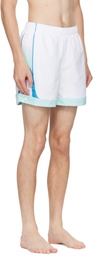 Casablanca Blue & White Logo Swim Shorts