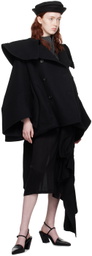 Yohji Yamamoto Black Wire Coat