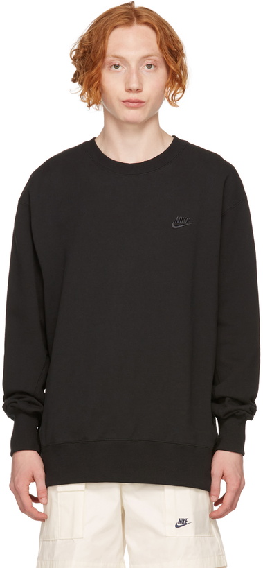 Photo: Nike Black Classic Logo Sweatshirt