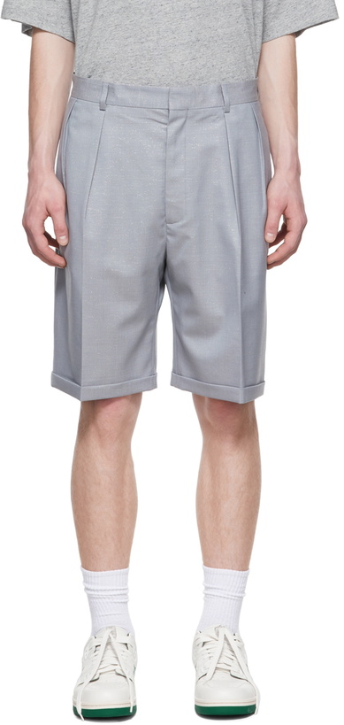 Photo: Acne Studios Blue Wool Shorts