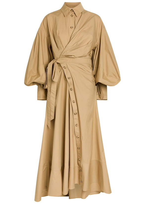 laurel asymmetric dress in olive zimmermann Zimmermann Laurel Frill Midi Dress main image 0