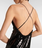 Xu Zhi Sequined organza midi dress