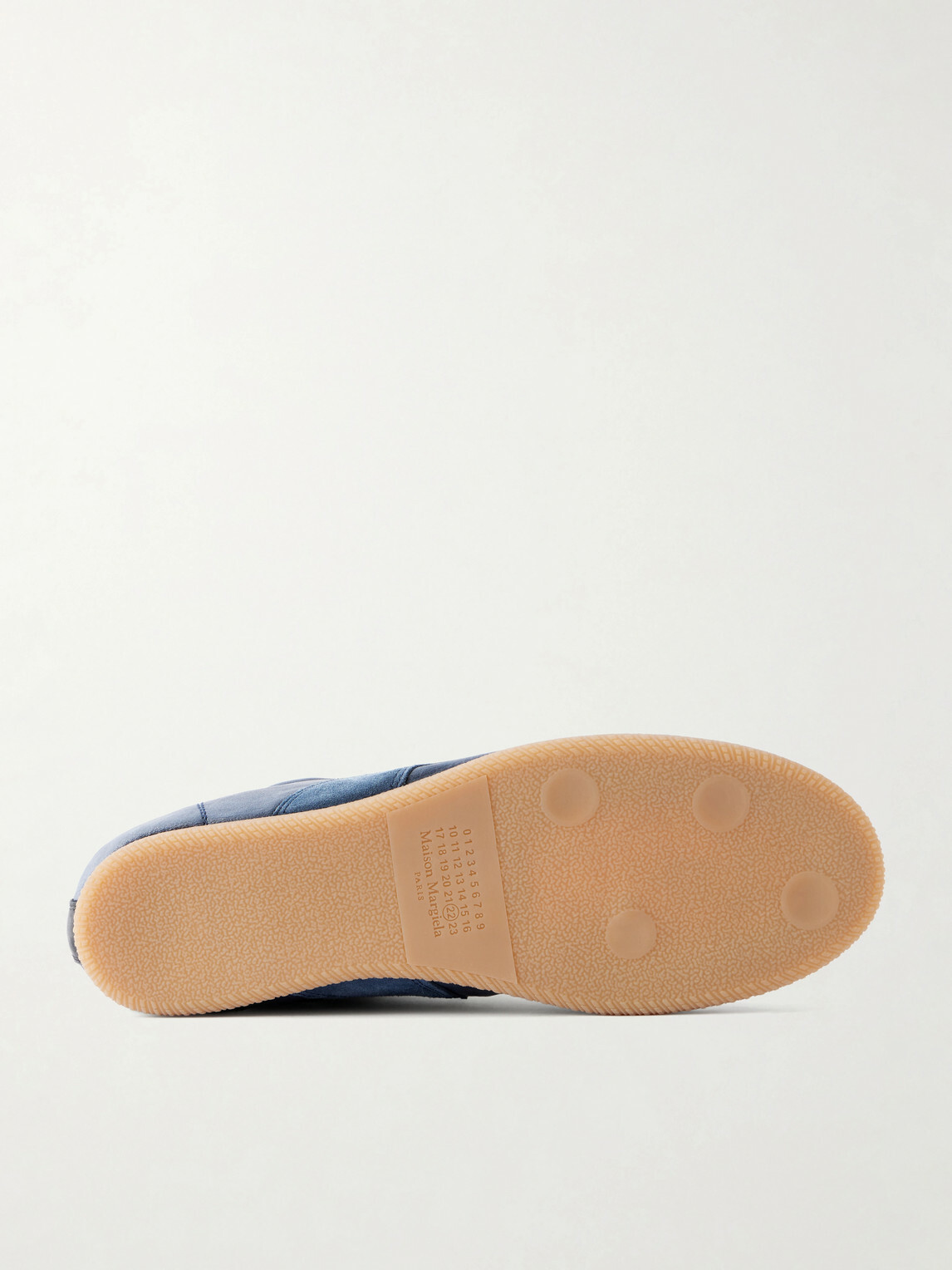 Maison Margiela - Replica Suede-Trimmed Leather Sneakers - Blue