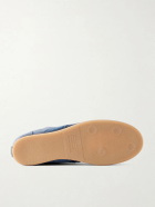 Maison Margiela - Replica Suede-Trimmed Leather Sneakers - Blue