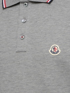 MONCLER Logo Patch Cotton Polo Shirt