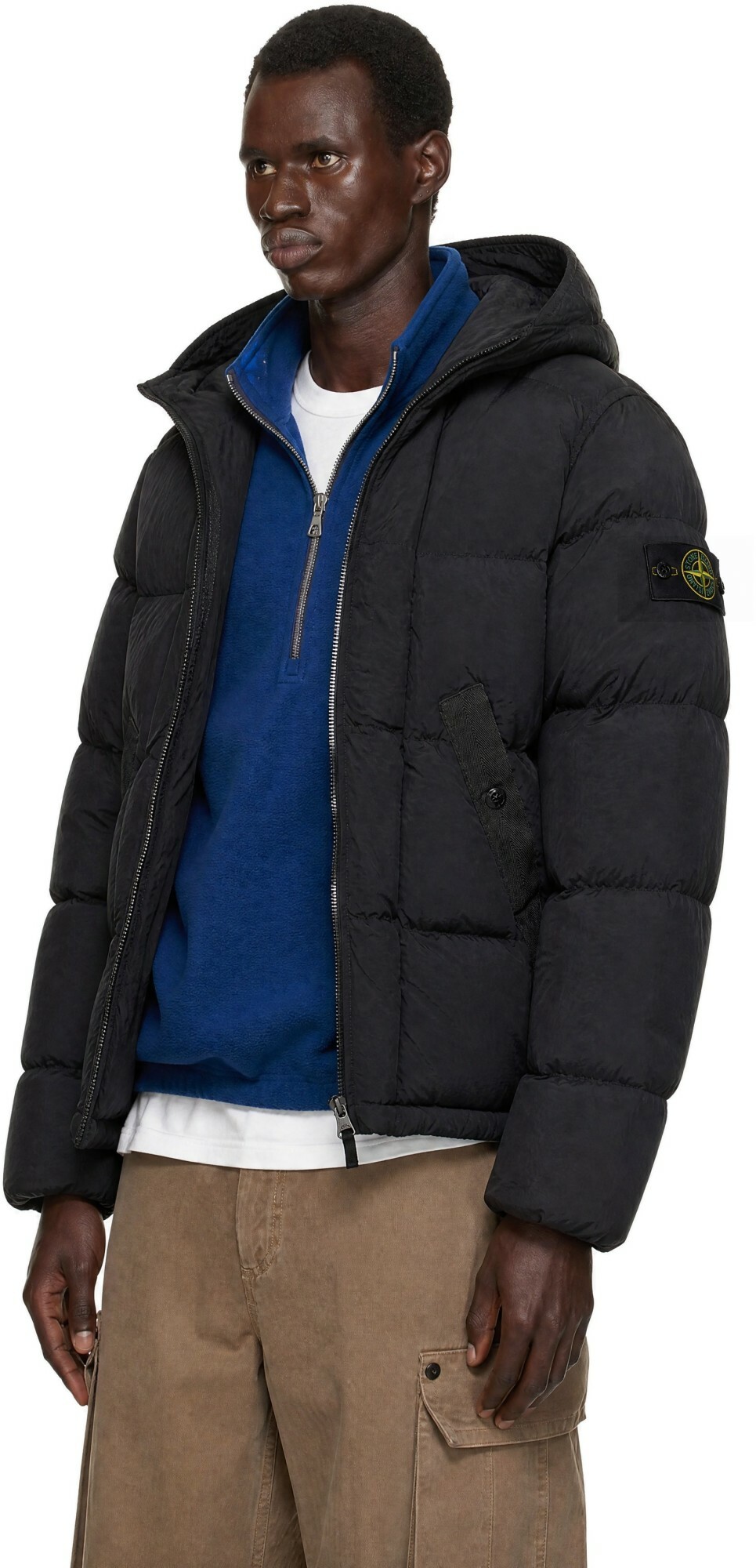 Stone Island Black 4100019 Nylon Metal Down Jacket