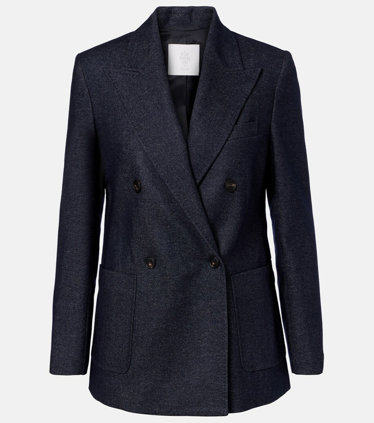 Eleventy Herringbone wool, cotton, and cashmere blazer