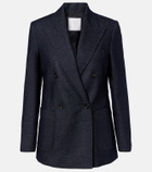 Eleventy Herringbone wool, cotton, and cashmere blazer