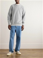 Noah - Core Logo-Embroidered Cotton-Jersey Sweatshirt - Gray