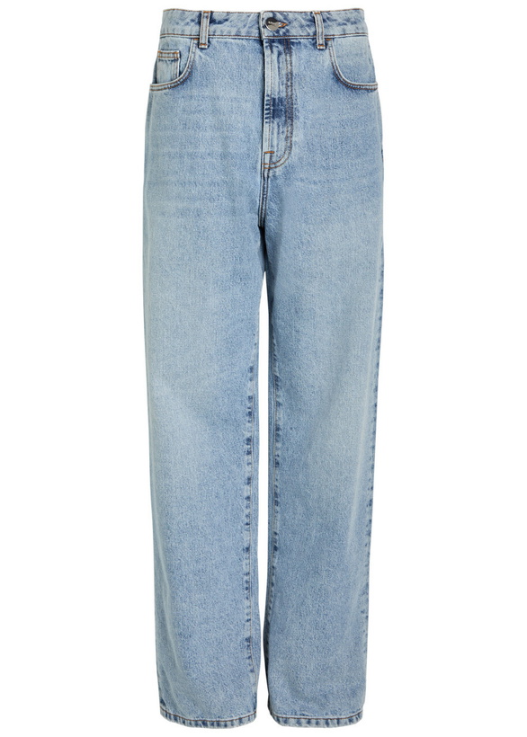 Photo: Rohe Baggy Straight-leg Jeans Blue Denim
