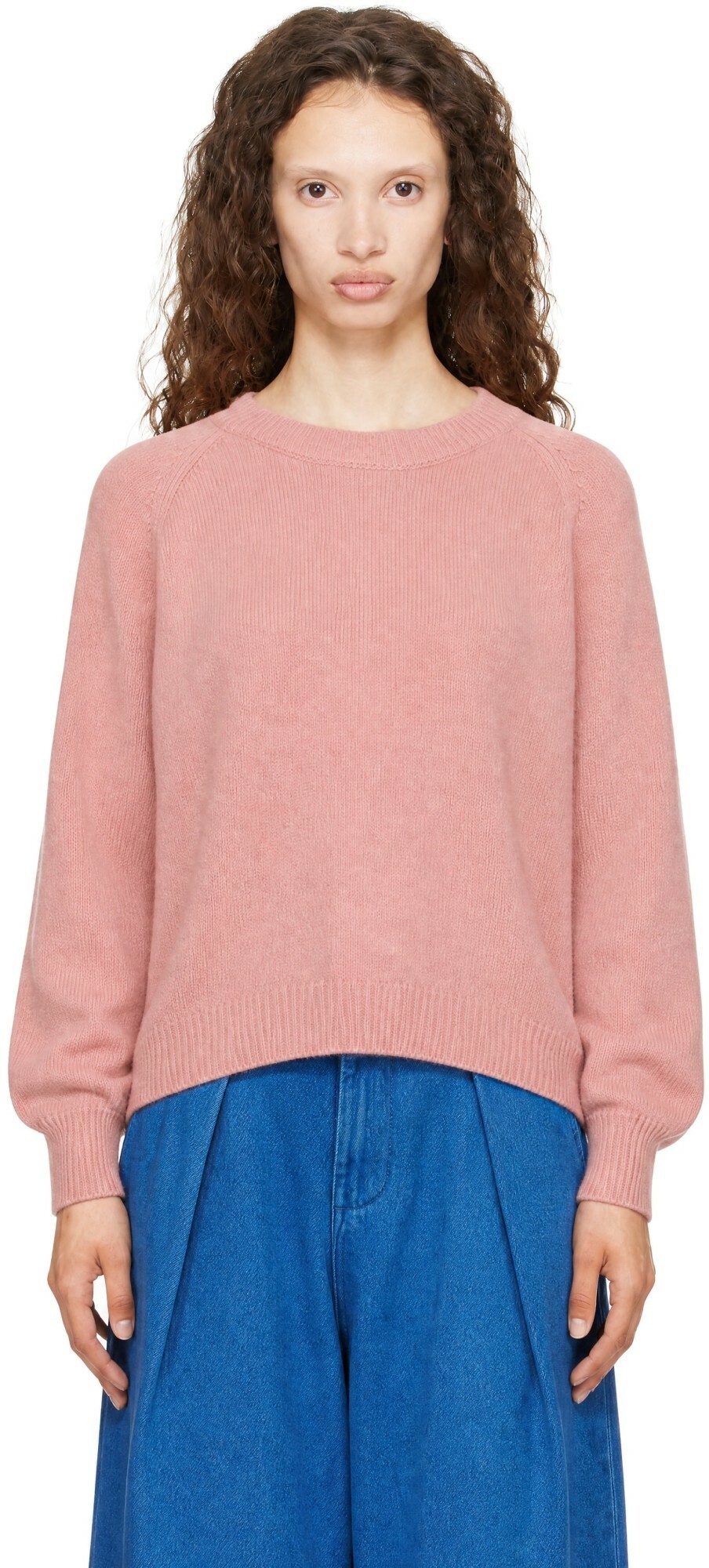 YMC Pink Bellow Sleeve Sweater