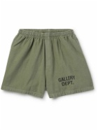 Gallery Dept. - Zuma Straight-Leg Logo-Print Cotton-Jersey Shorts - Green