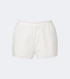 Posse Harriet embroidered cotton poplin shorts