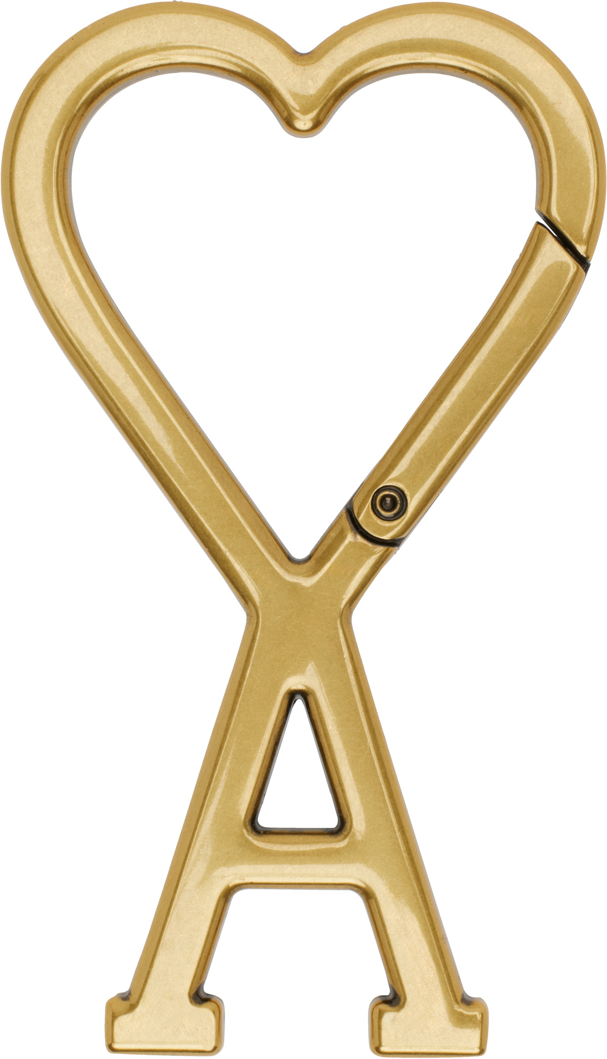 AMI Paris Gold Ami de Coeur Hook Keychain