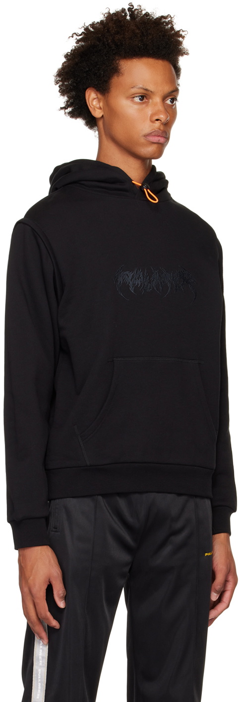 PALMER Black Embroidered Hoodie