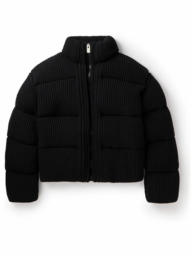 Photo: Moncler Genius - 6 Moncler 1017 ALYX 9SM Quilted Ribbed-Knit Down Jacket - Black
