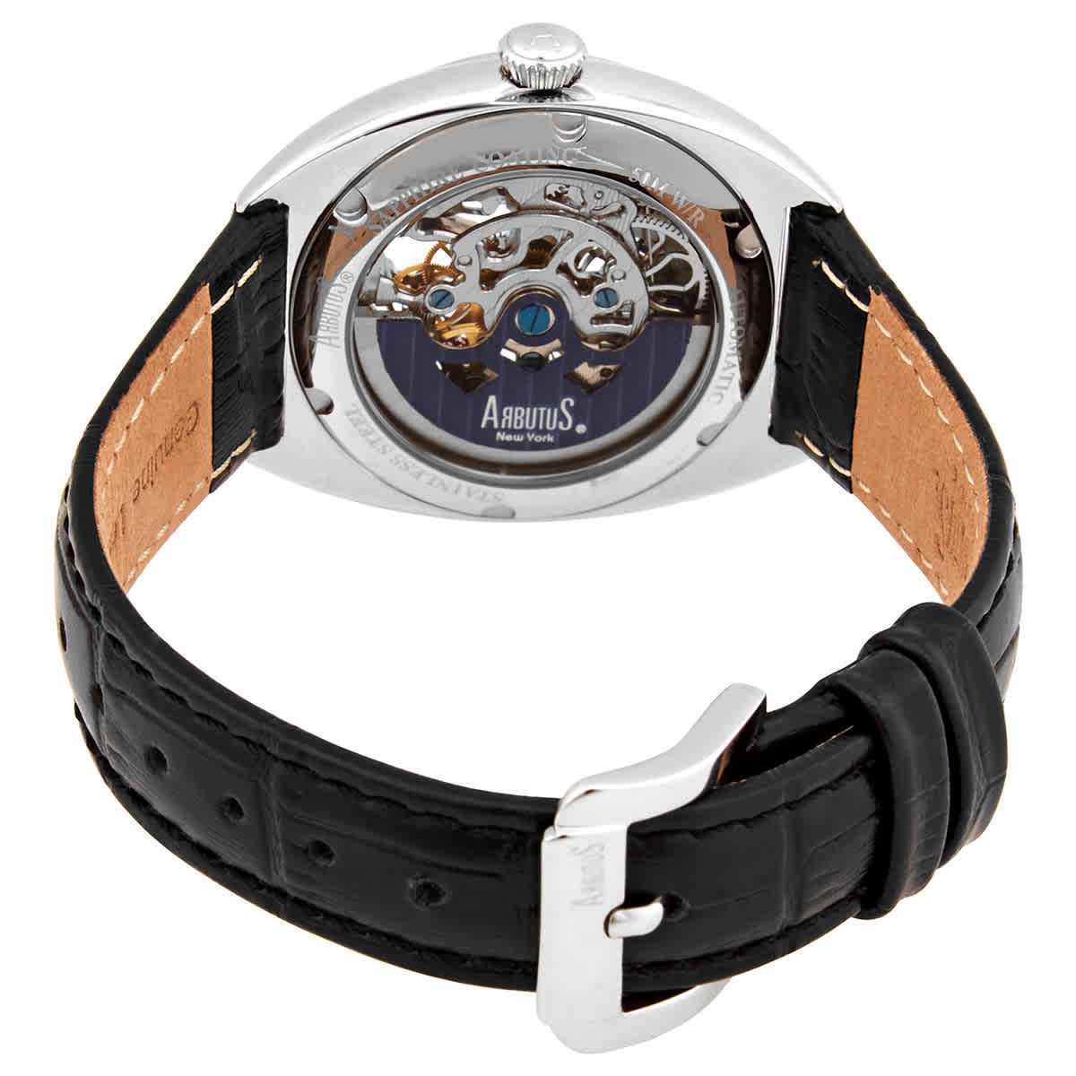 Arbutus 5th Ave Automatic White Skeleton Dial Ladies Watch AR1702SWB