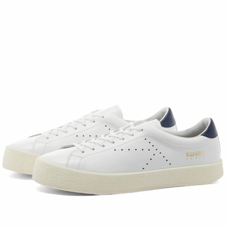 Photo: Kenzo Men's Swing Lace up Sneakers in White/Blue
