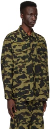 BAPE Green 1st Camo Military Shirt