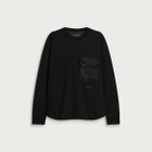 And Wander Men's Longsleeve Waffle T-Shirt in Black