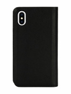 Diesel Black leather printed and debossed logo case, i Phone XS & X - Flip covers - Unisex - Black