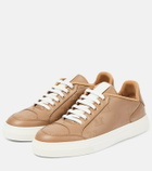 Max Mara Damier leather sneakers