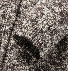 Deveaux - Sean Shawl-Collar Wool-Blend Bouclé Cardigan - Brown