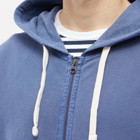 Nigel Cabourn Men's Embroidered Arrow Zip Hoody in Denim