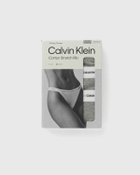 Calvin Klein Underwear COTTON STRETCH RIB (MPP) STRING THONG 3-PACK Grey Womens Panty