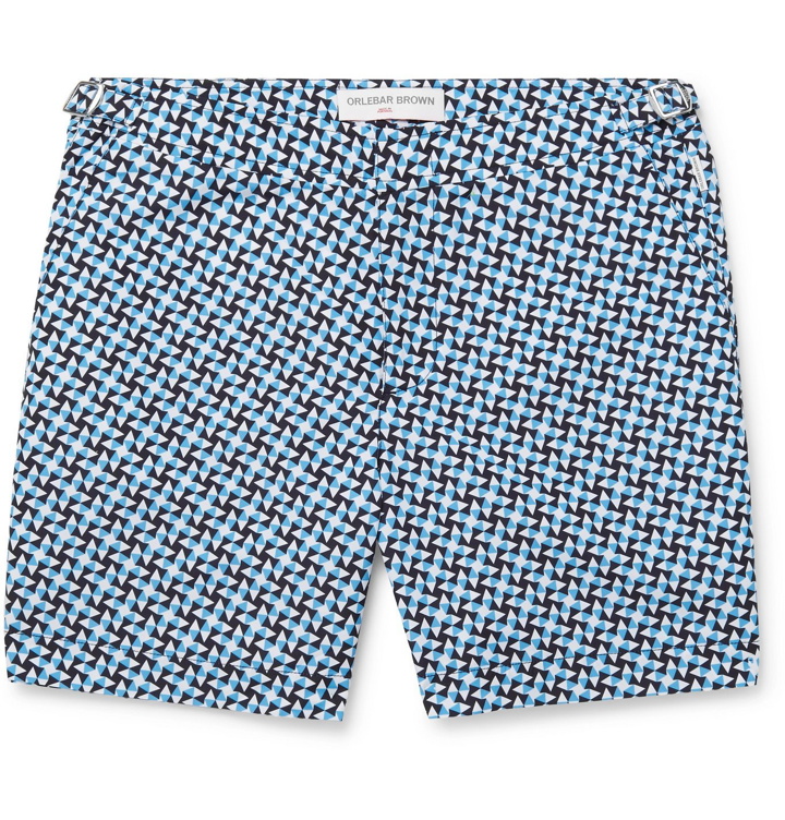 Photo: Orlebar Brown - Bulldog Mid-Length Printed Swim Shorts - Blue