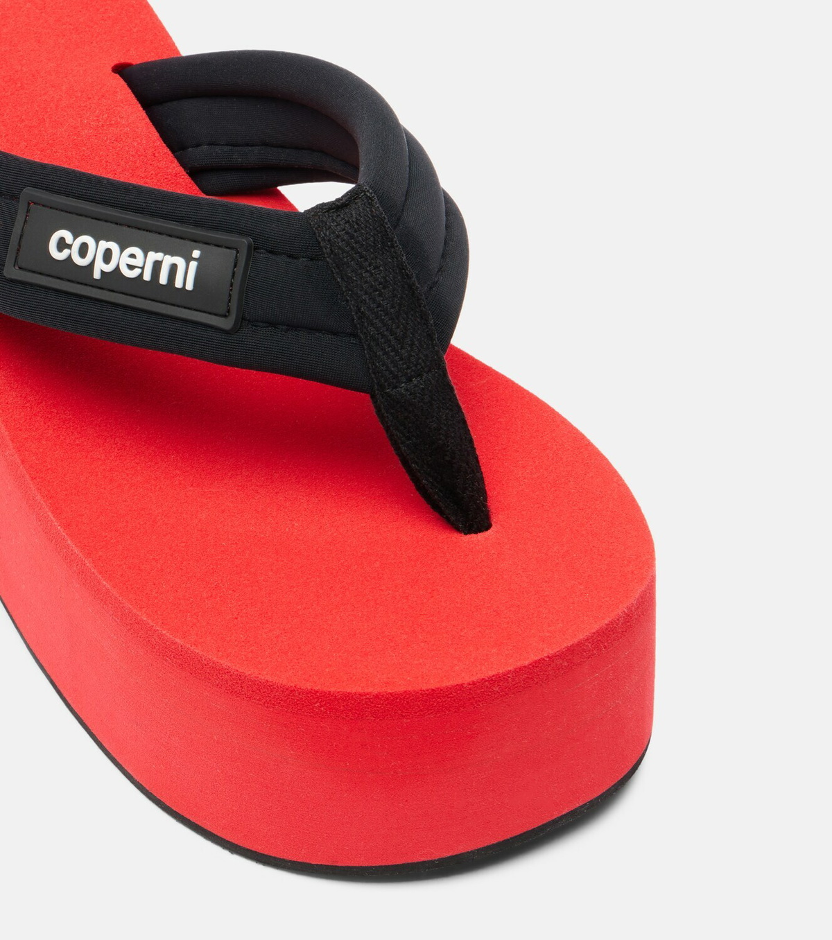 Coperni Logo platform thong sandals