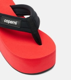 Coperni Logo platform thong sandals
