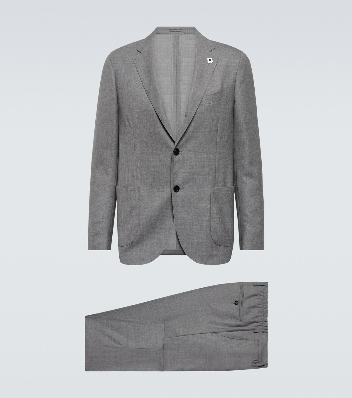 Lardini single-breasted wool suit set - Blue