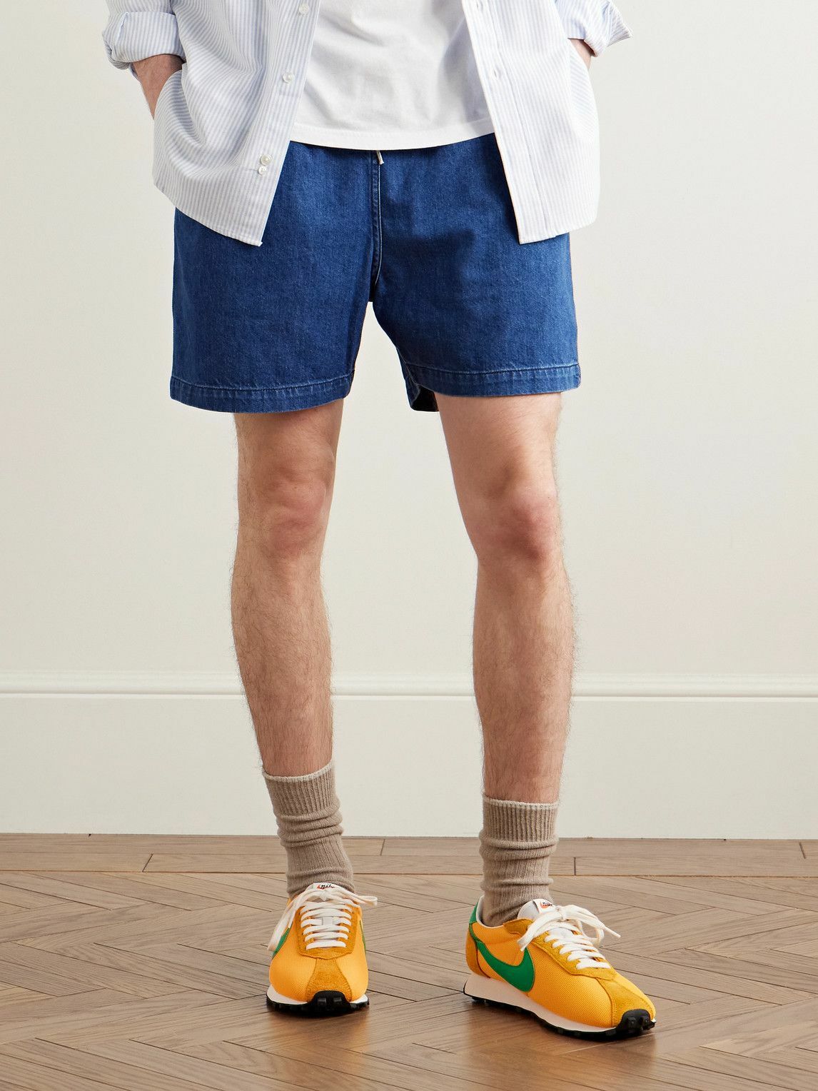 Nike - LD-1000 Leather and Suede-Trimmed Mesh Sneakers - Yellow