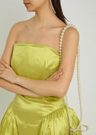 Simone Rocha Strapless Taffeta Midi Dress Green