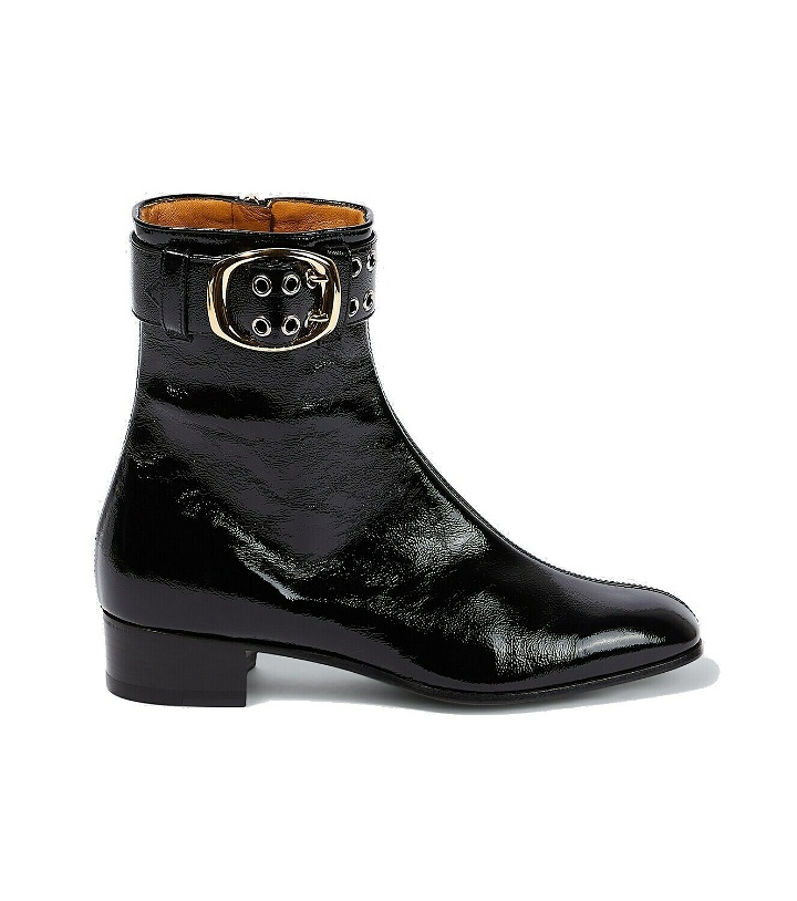 Photo: Gucci Buckled patent leather boots