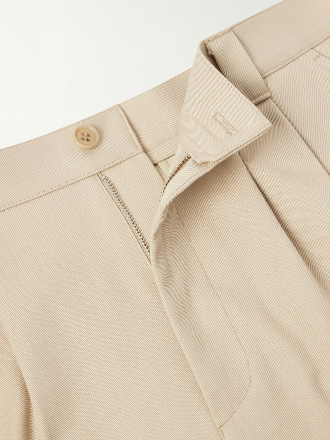 A.P.C. - Ricky Straight-Leg Pleated Organic Cotton Trousers - Neutrals