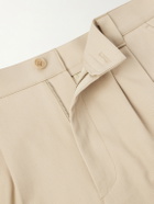 A.P.C. - Ricky Straight-Leg Pleated Organic Cotton Trousers - Neutrals