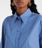 Valentino VGold striped cotton poplin shirt dress