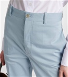 Plan C High-rise cotton-blend flared pants