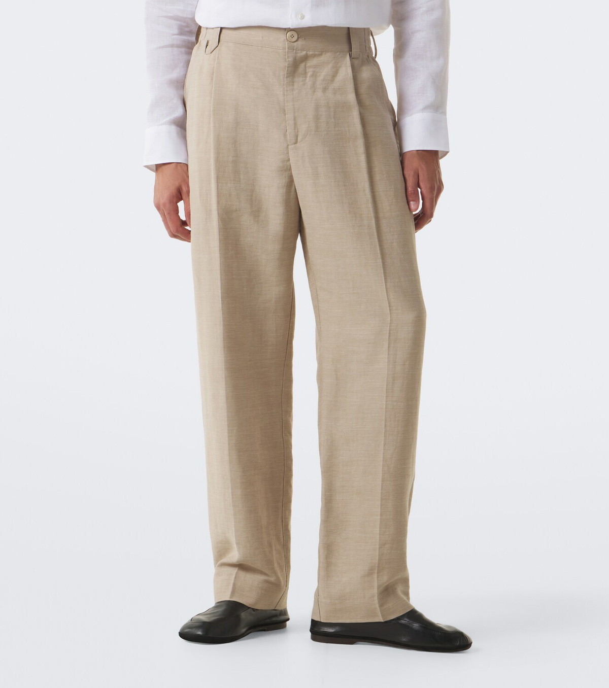 Jacquemus Croisière pleated linen-blend pants