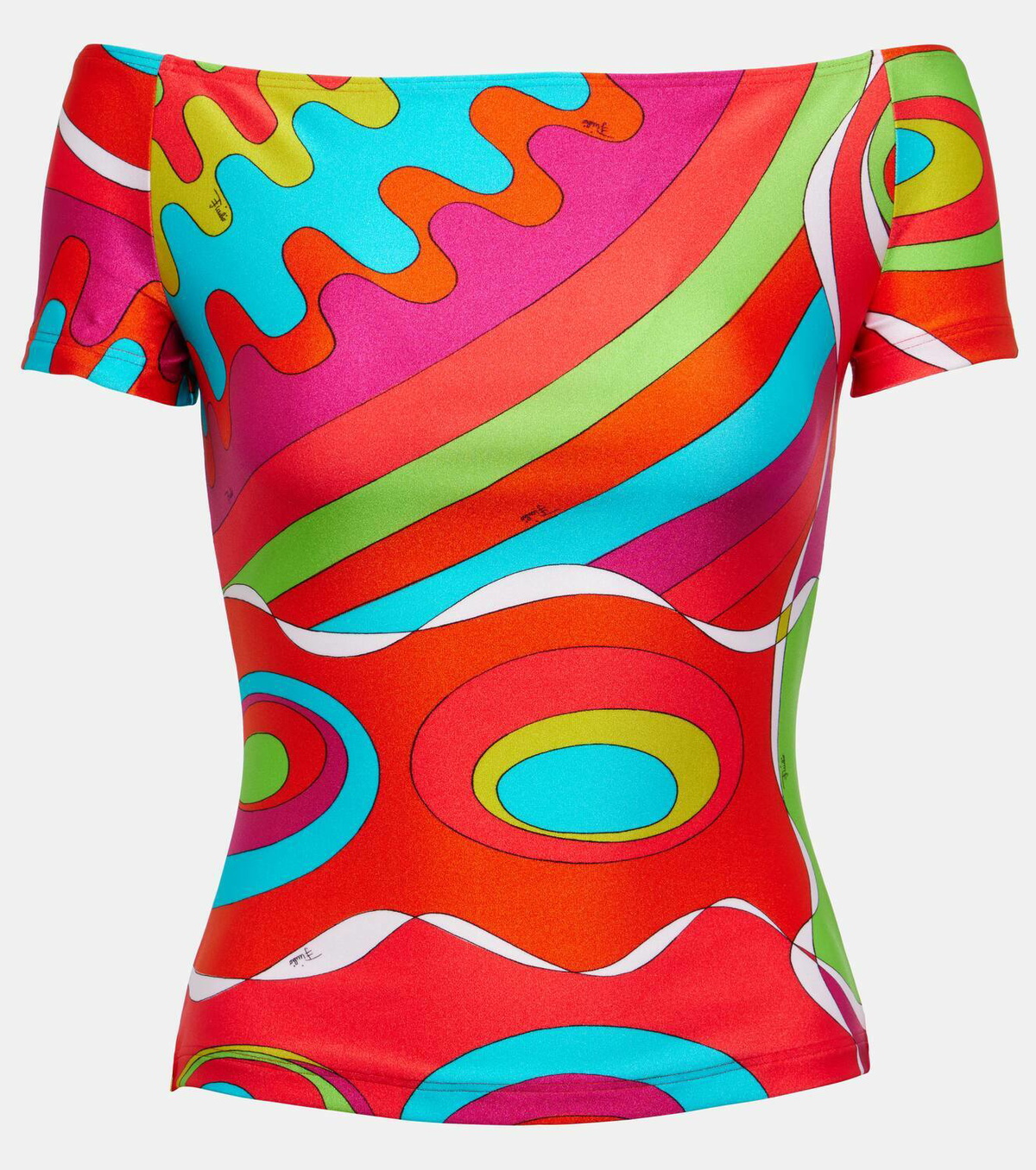 Pucci Printed off-shoulder top Emilio Pucci