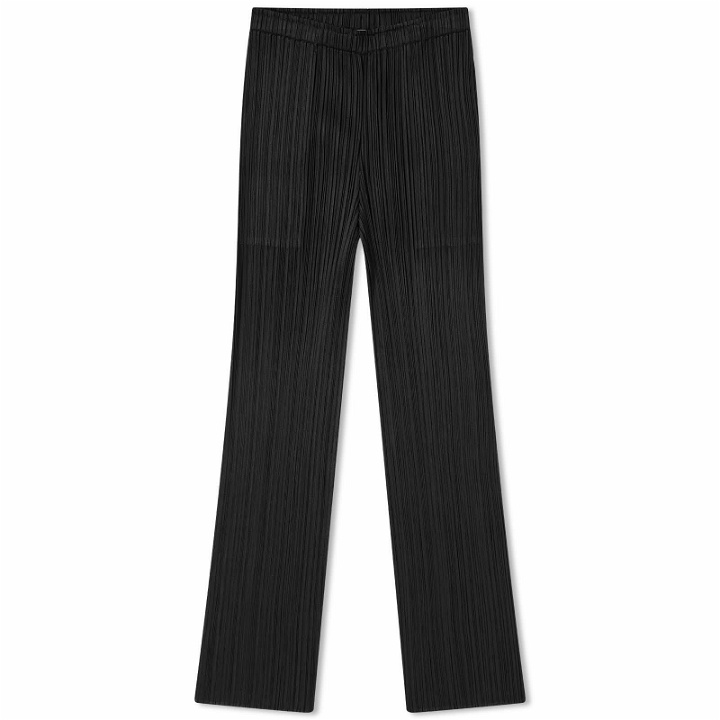 Photo: Pleats Please Issey Miyake Women's Basics Pleats Straight Trousers in Black