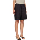 Sandy Liang Black Pepita Shorts