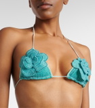 Oséree Lumière floral-appliqué lamé bikini