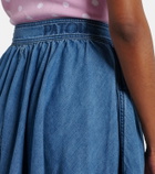 Patou Denim midi skirt