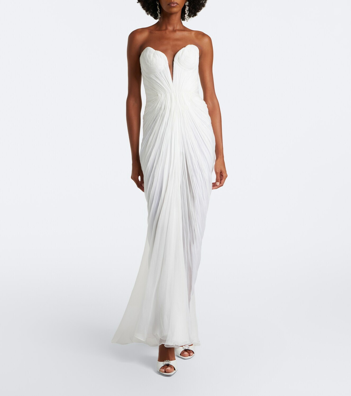 Maria Lucia Hohan Cecilia draped silk muslin bustier gown