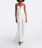 Maria Lucia Hohan Cecilia draped silk muslin bustier gown