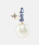 Bucherer Fine Jewellery Romance 18kt white gold earrings with sapphires and pearls